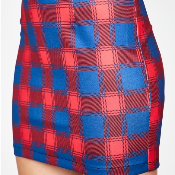 NWOT Love Plaid Action Mini Skirt - Picture 4 of 6